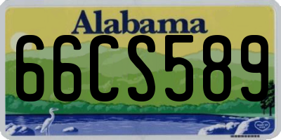 AL license plate 66CS589