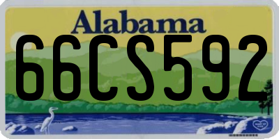 AL license plate 66CS592