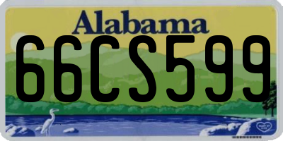 AL license plate 66CS599