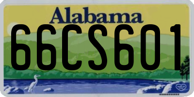 AL license plate 66CS601