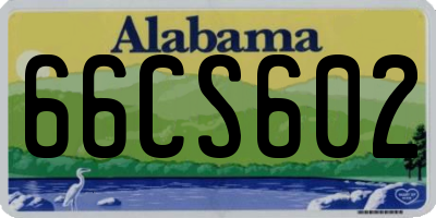 AL license plate 66CS602