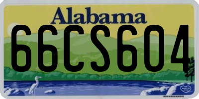 AL license plate 66CS604