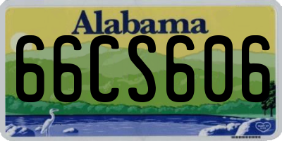 AL license plate 66CS606