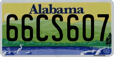 AL license plate 66CS607