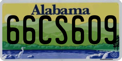 AL license plate 66CS609
