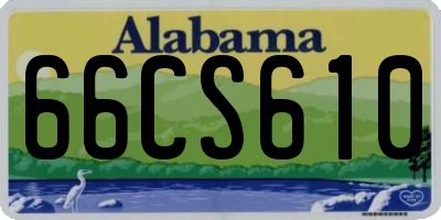 AL license plate 66CS610