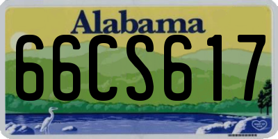 AL license plate 66CS617
