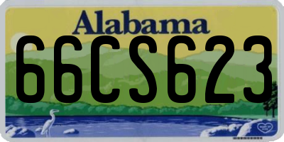 AL license plate 66CS623