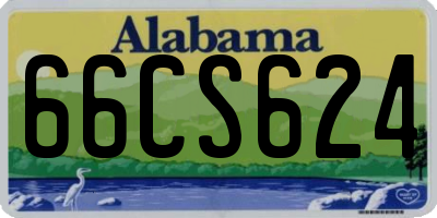 AL license plate 66CS624