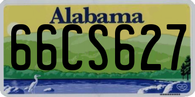 AL license plate 66CS627