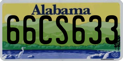 AL license plate 66CS633
