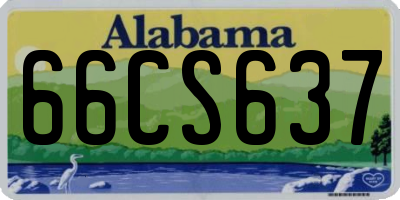 AL license plate 66CS637