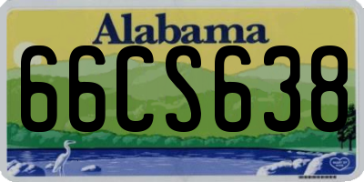 AL license plate 66CS638