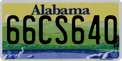 AL license plate 66CS640