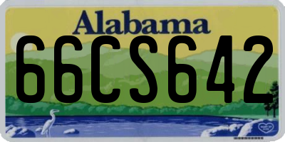AL license plate 66CS642