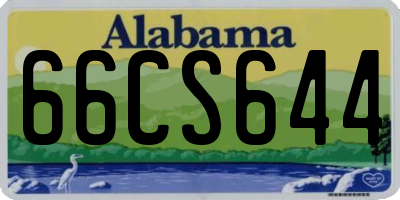 AL license plate 66CS644
