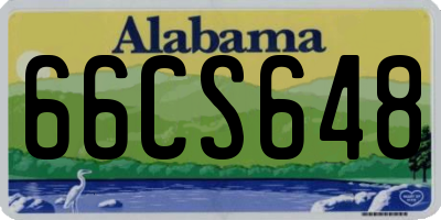 AL license plate 66CS648