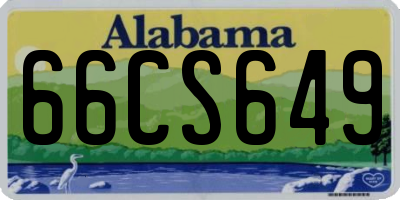 AL license plate 66CS649