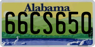 AL license plate 66CS650