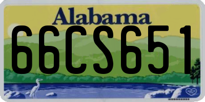AL license plate 66CS651