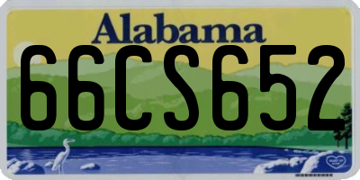 AL license plate 66CS652