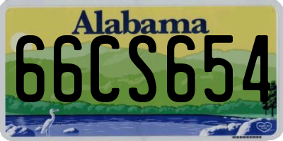 AL license plate 66CS654
