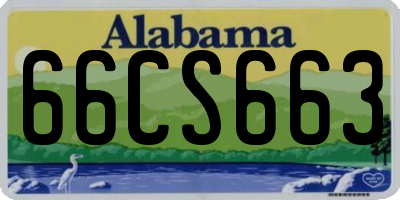 AL license plate 66CS663