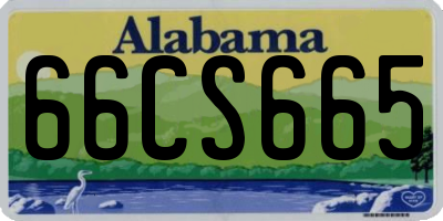 AL license plate 66CS665