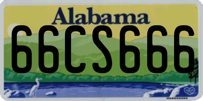 AL license plate 66CS666