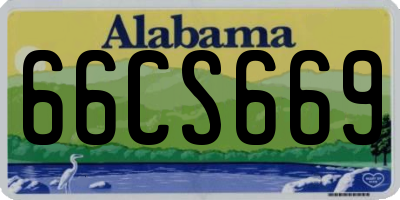AL license plate 66CS669