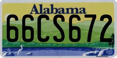 AL license plate 66CS672