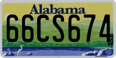 AL license plate 66CS674
