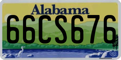 AL license plate 66CS676