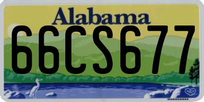 AL license plate 66CS677
