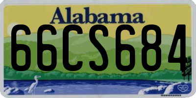 AL license plate 66CS684