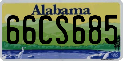 AL license plate 66CS685
