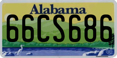 AL license plate 66CS686