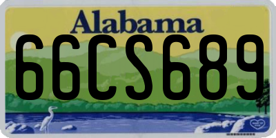 AL license plate 66CS689