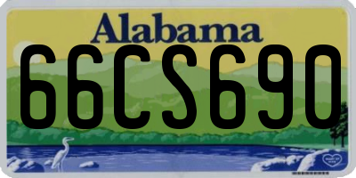 AL license plate 66CS690