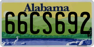 AL license plate 66CS692