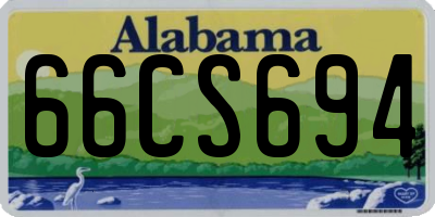 AL license plate 66CS694