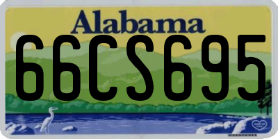 AL license plate 66CS695
