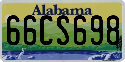 AL license plate 66CS698