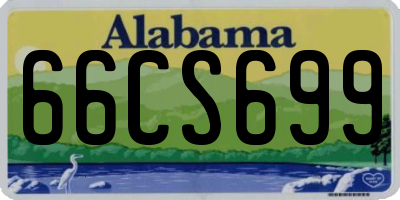 AL license plate 66CS699