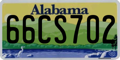 AL license plate 66CS702