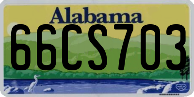 AL license plate 66CS703