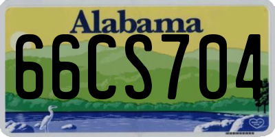 AL license plate 66CS704