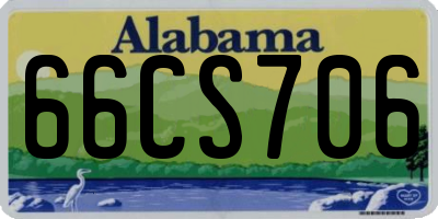 AL license plate 66CS706