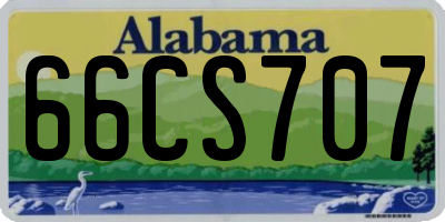 AL license plate 66CS707