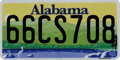 AL license plate 66CS708
